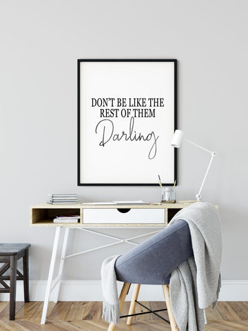 Famous Quote Prints, Black and White Prints Wall Art
